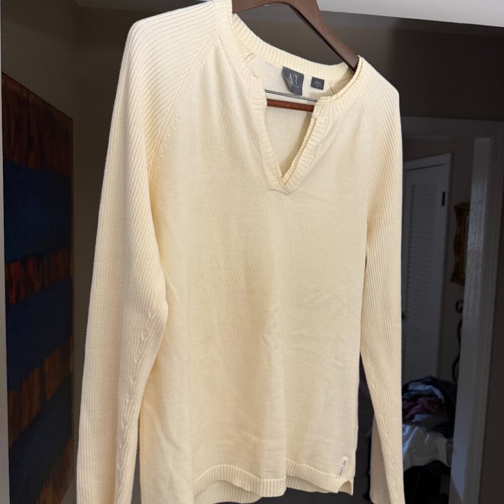 ARMANI EXCHANGE MENS OFF WHITE SHIRT